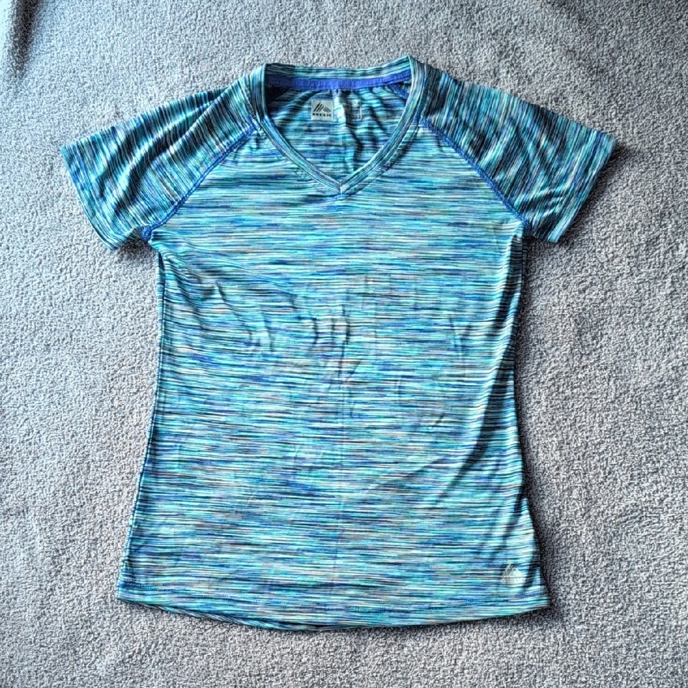 RBX Athletic V Neck T Shirt In Blue Size S